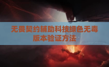 无畏契约辅助科技绿色无毒版本验证方法