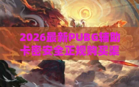 2026最新PUBG辅助卡密安全正规购买渠道